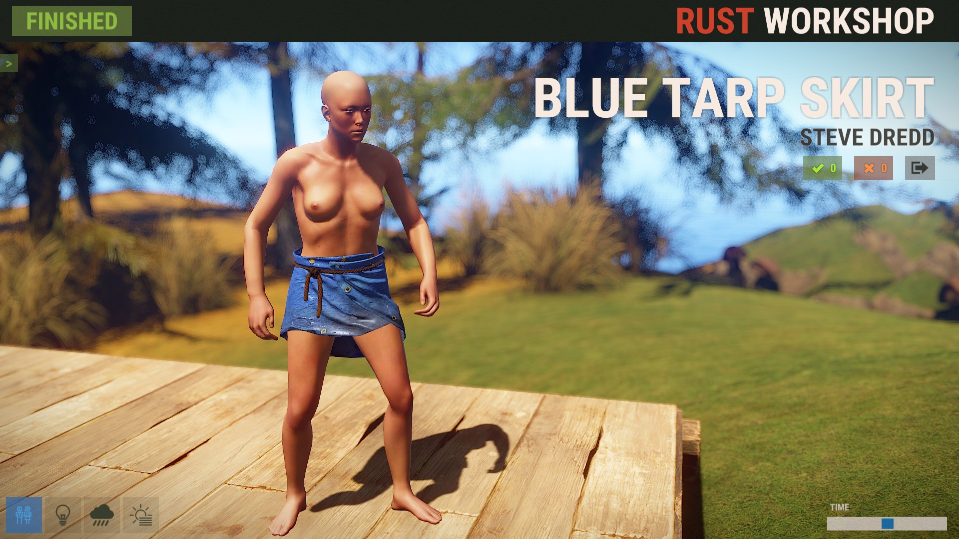 Blue Tarp Skirt screenshot 1