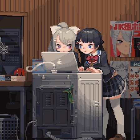 Nijisanji (Higuchi Kaede and Tsukino Mito) Pixel Animated