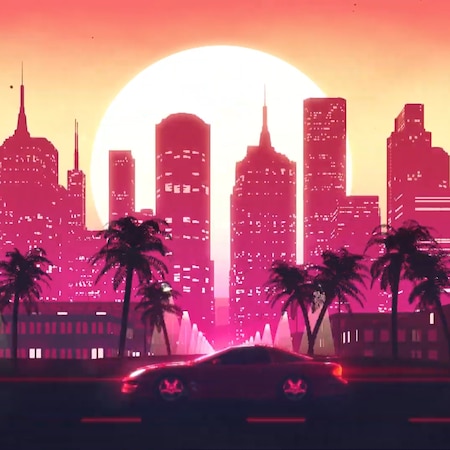 Sunset Drive, Synthwave / Outrun (loop) | Wallpapers HDV