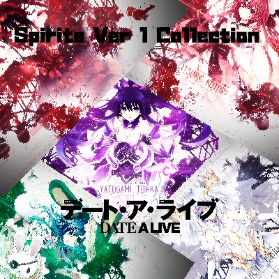 [Date A Live]  デート・ア・ライブ Spirit Girls Wallpaper, Clock + Snow Flakes