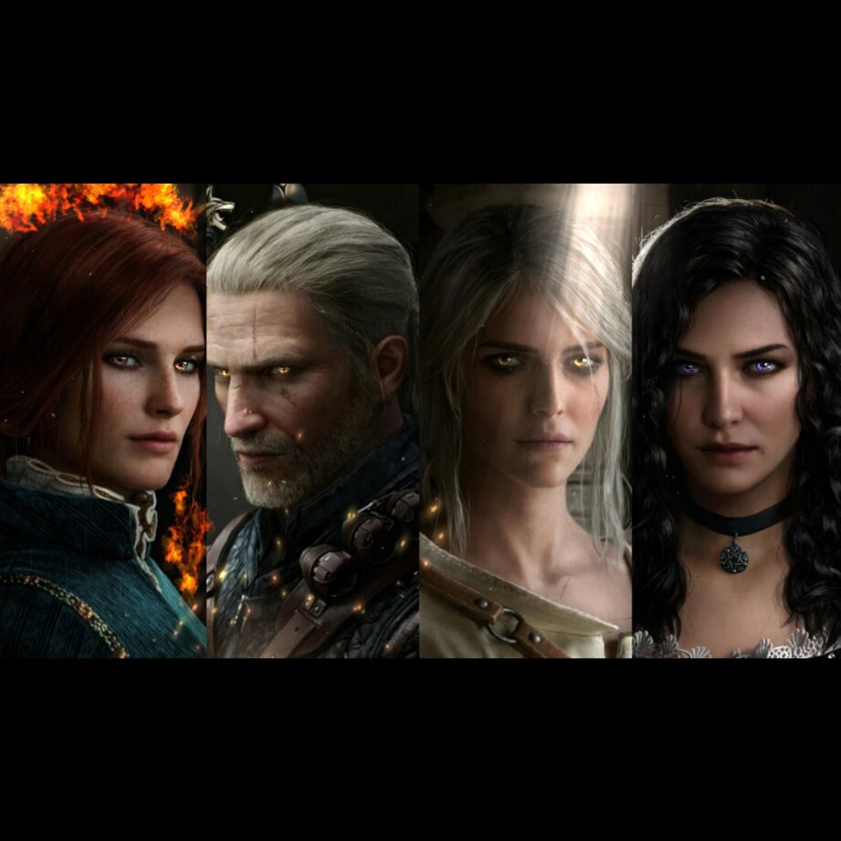 Witcher 3 - Geralt/ Ciri/ Yennefer/ Triss - with Priscilla's Song/The Wolven Storm