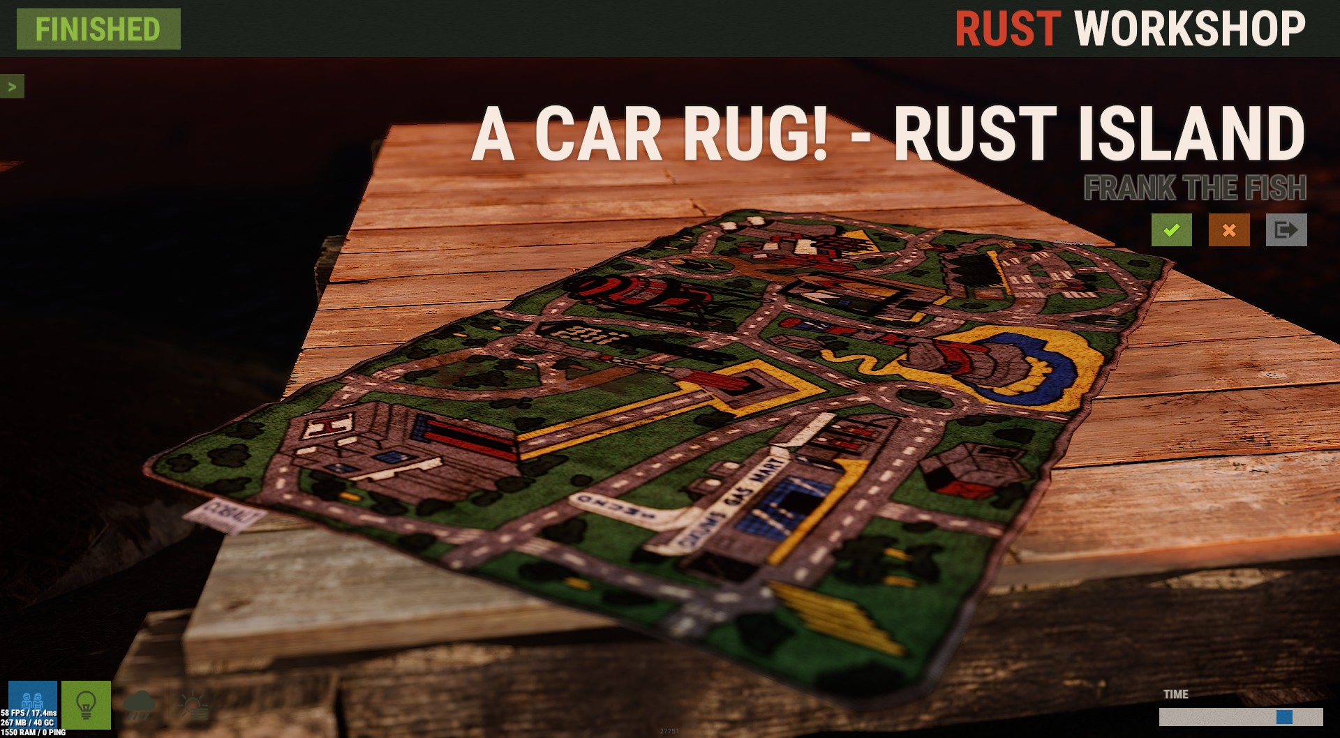 Rust Island Car Rug thumbnail 5
