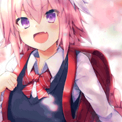 Astolfo schoolgirl Theme sakura - Fate/Apocrypha ( animated )