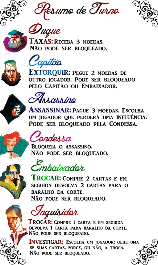 Coup - Jogo de Cartas (Jogo em Português)