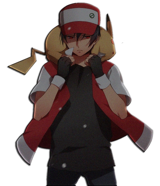 Fan Art of the Pokemon Trainer RED from the Red, Blue, And Yellow Versions.