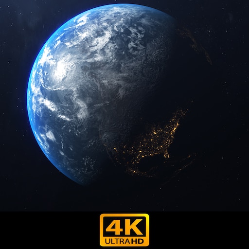 Steam Workshop::4K Earth Rotation & Milky Way Looped LARGE HQ