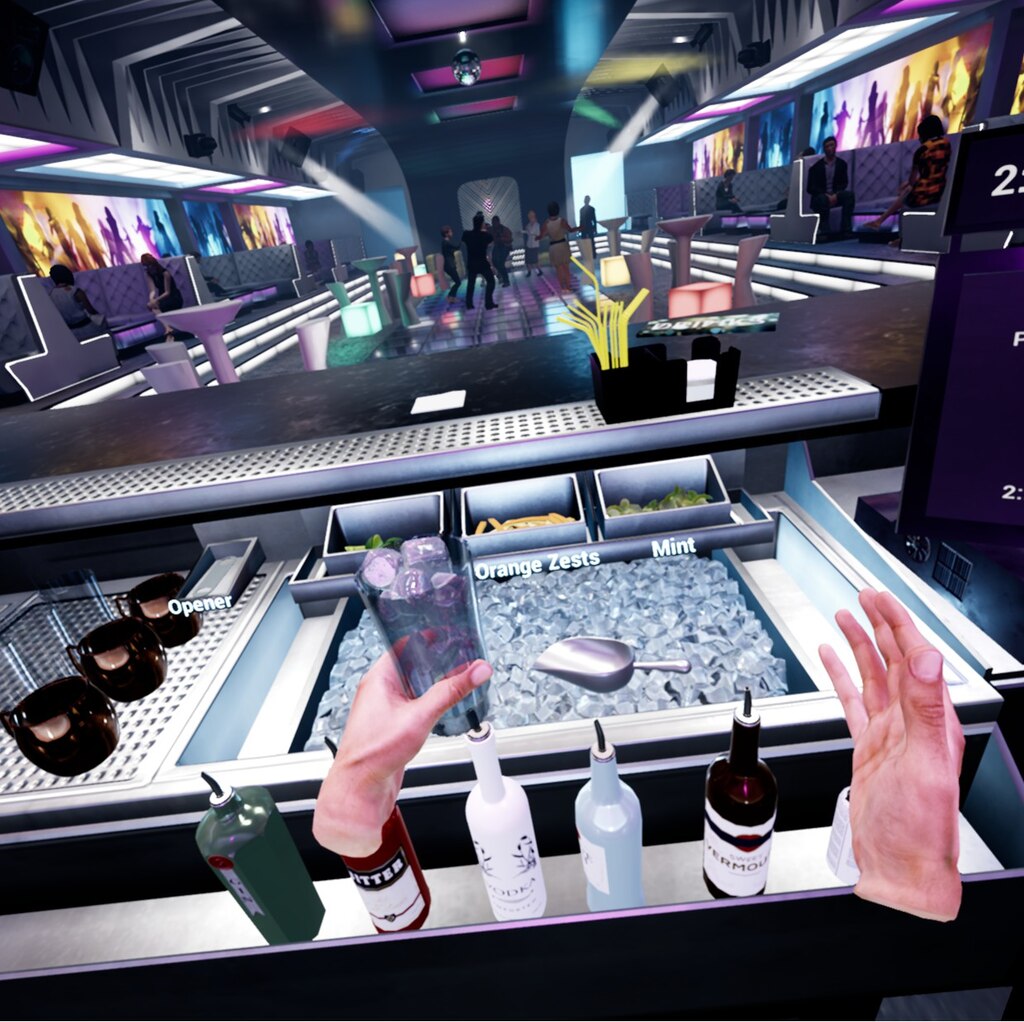 Steam Bartender VR Simulator