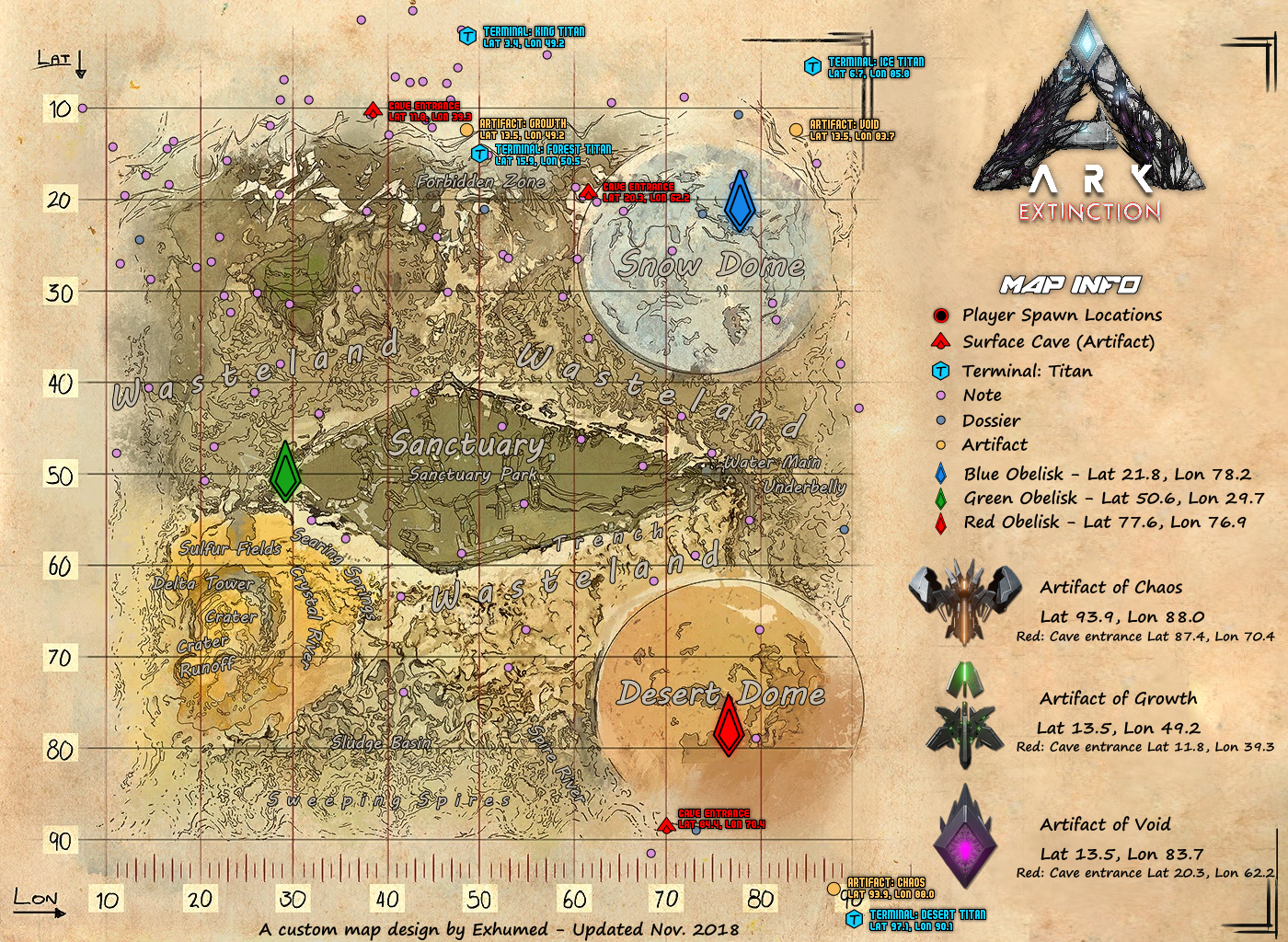 Steam Community :: :: Ark Extinction - Resources Map by Exhumed v2