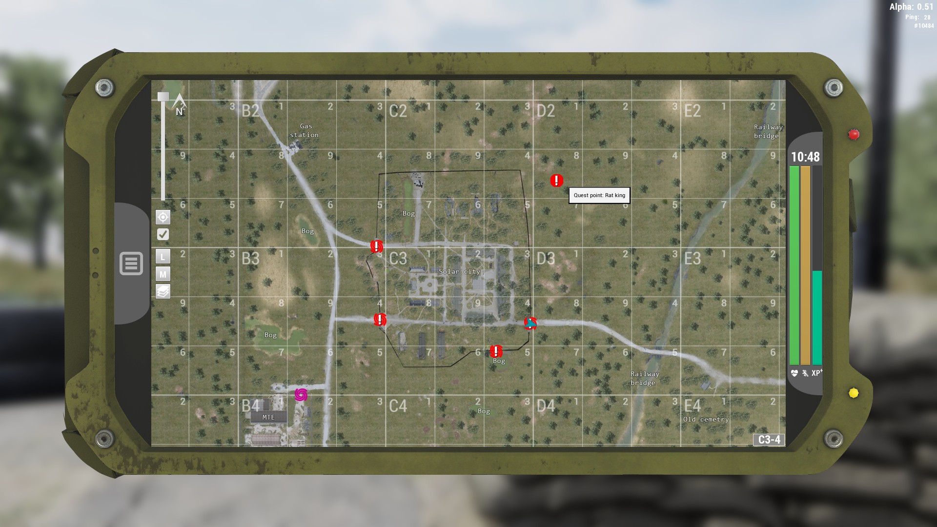 Карта каньона will to live с пометками