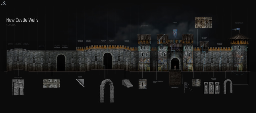 castle concept art dark fortress