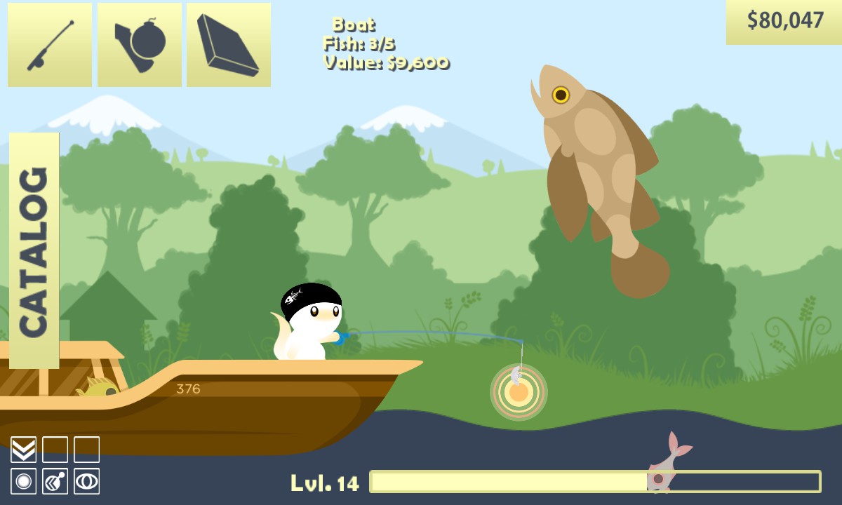 cat goes fishing gameplay