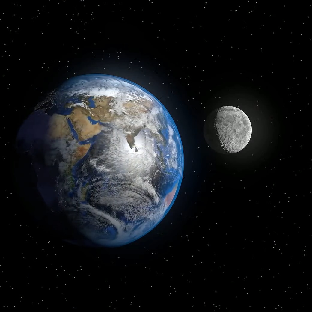 Earth & Moon Orbit HD