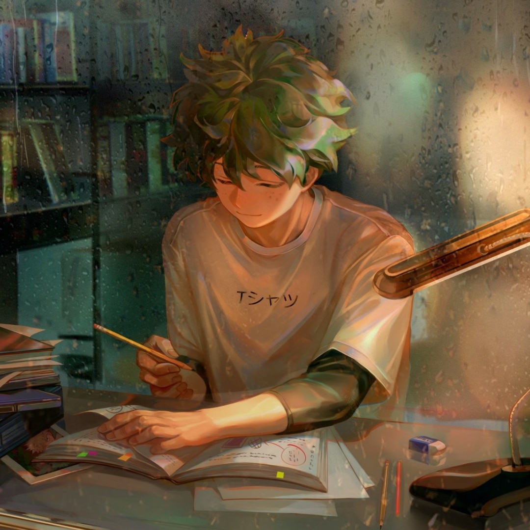 Midoriya Studying