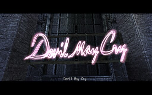 Вывеска край. Неоновая вывеска Devil May Cry. Вывеска DMC. Вывеска девил май край. Devil May Cry 1 вывеска.