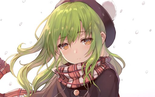Momoko momopoco тян с зелеными волосами