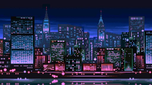 Пиксель арты город
