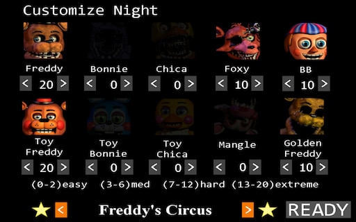 Фнаф взломка. FNAF 2 Freddys Circus Custom Night. Своя ночь ФНАФ 2. ФНАФ 2 кастом Найт. Фредди кастом Найт.