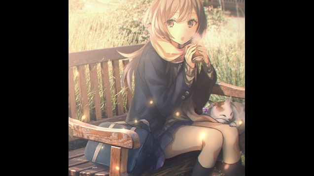 Steam Workshop::Bench Anime Girl with Cat